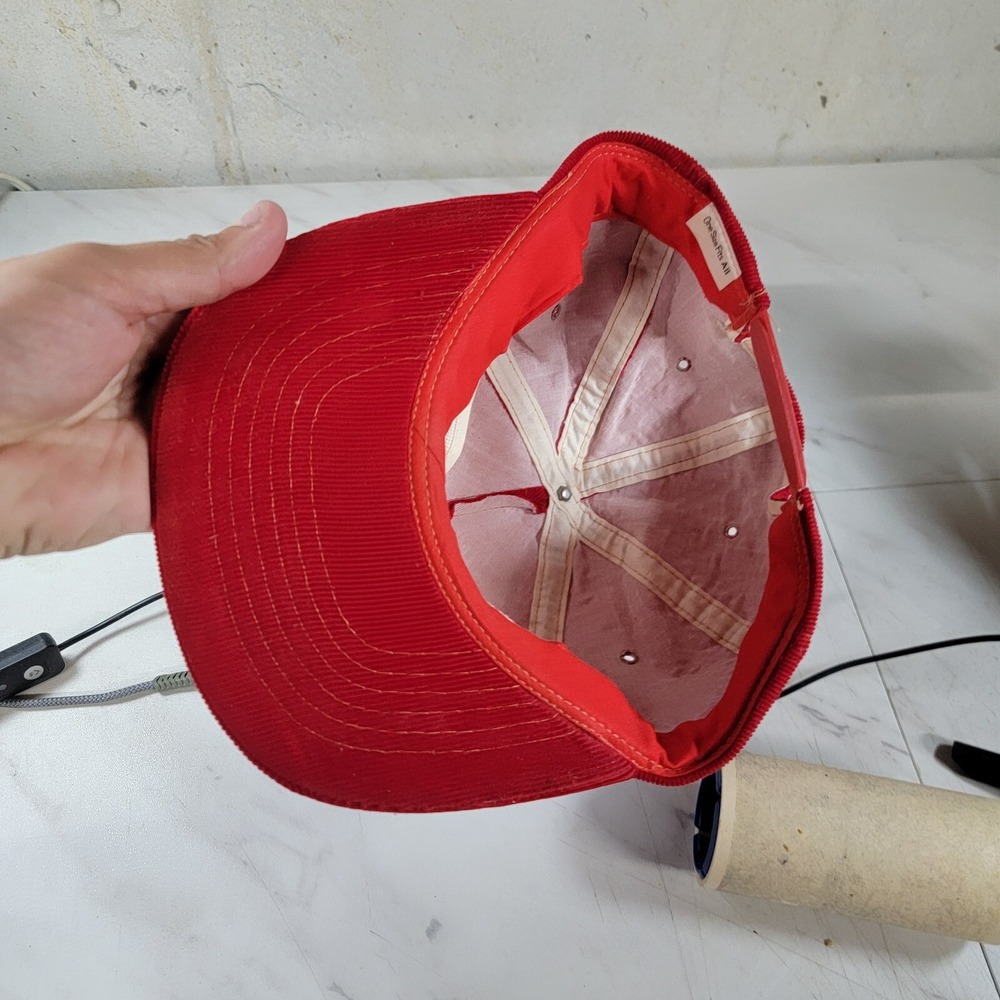 Ranken Technical College Ball Cap Hat‎ Adjustable Vtg Corduroy Red - Picture 5 of 6